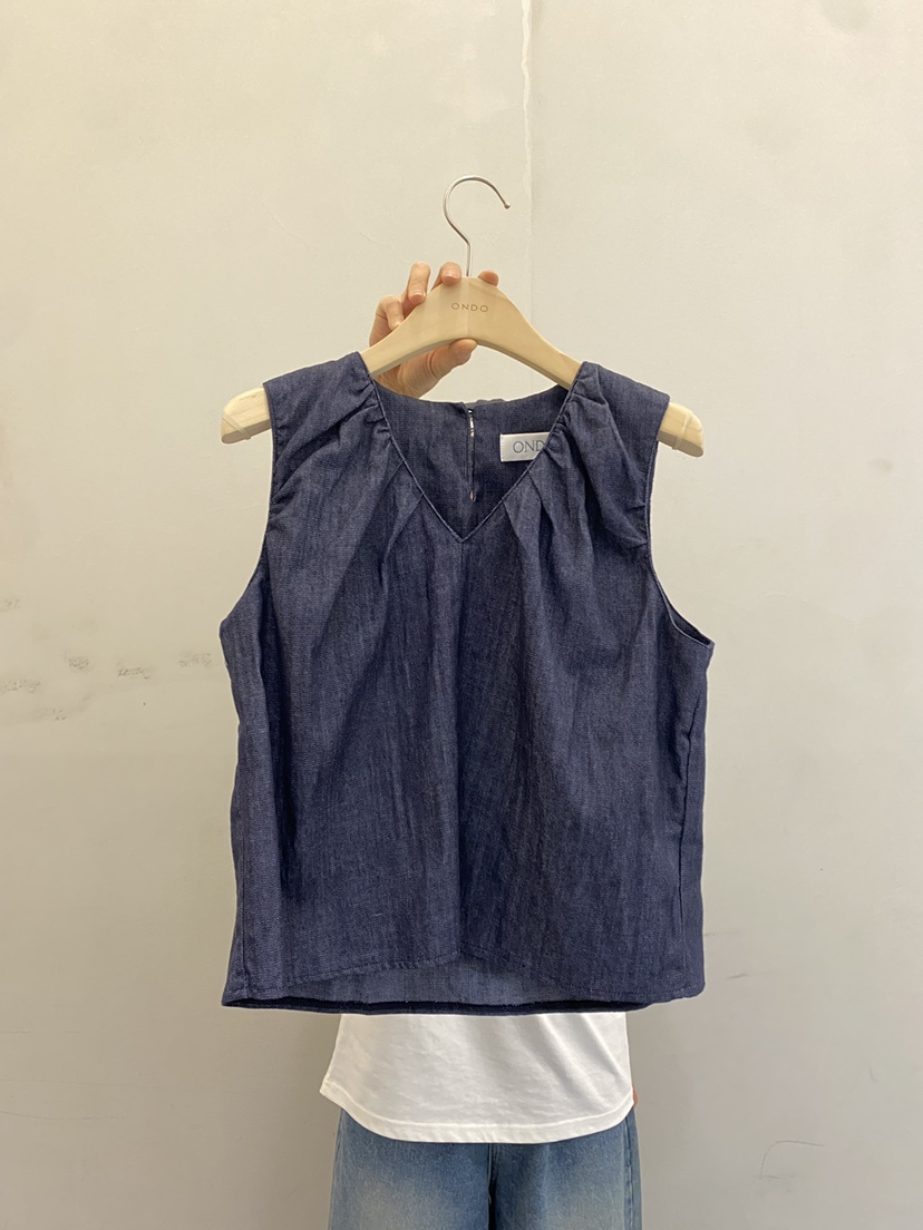 ONDO-P韓國㊣直郵東大門代購女裝新品人氣25春夏吊帶背心褶皺ONDO-P吊帶/背心