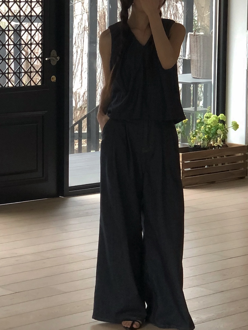 ONDO-P韓國㊣直郵東大門代購女裝新品人氣25春夏吊帶背心褶皺ONDO-P吊帶/背心