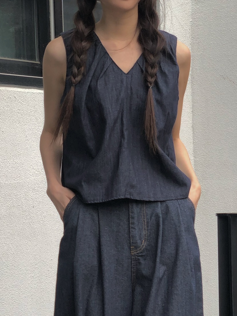 ONDO-P韓國㊣直郵東大門代購女裝新品人氣25春夏吊帶背心褶皺ONDO-P吊帶/背心