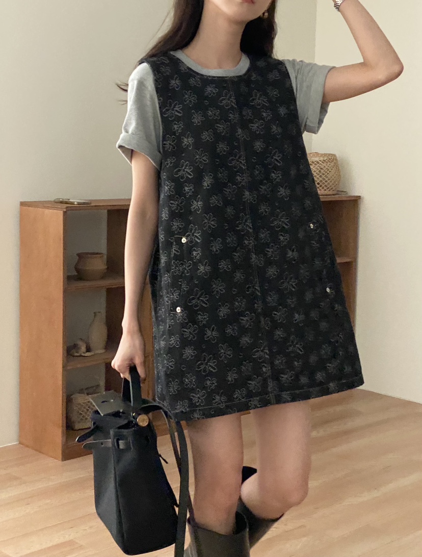 TIZZI韓國直郵㊣東大門實拍女裝新品熱賣推薦休閑25春夏連衣裙TIZZI連衣裙