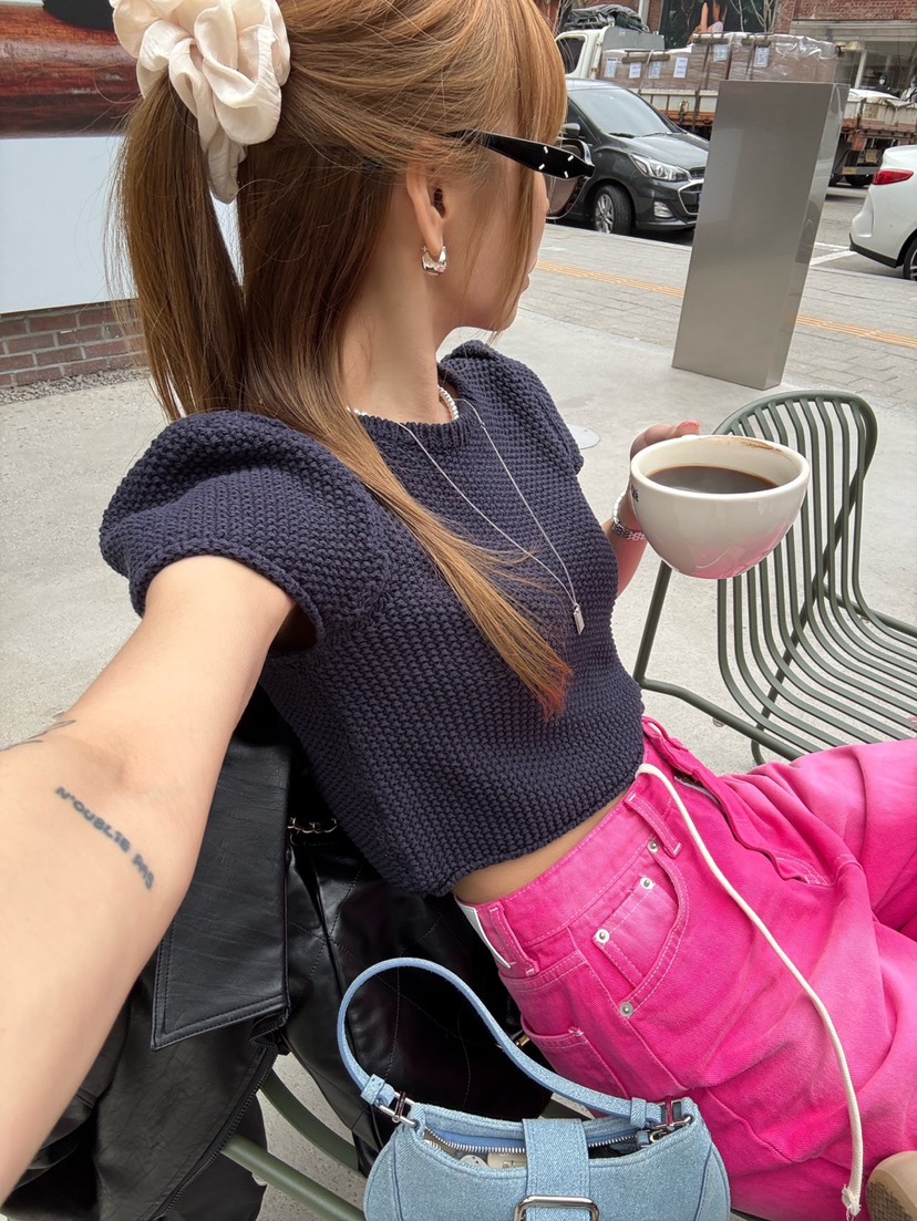 ZEROZERO韓國㊣直郵東大門代購女裝新品推薦時尚針織衫泡泡袖ZEROZERO針織衫