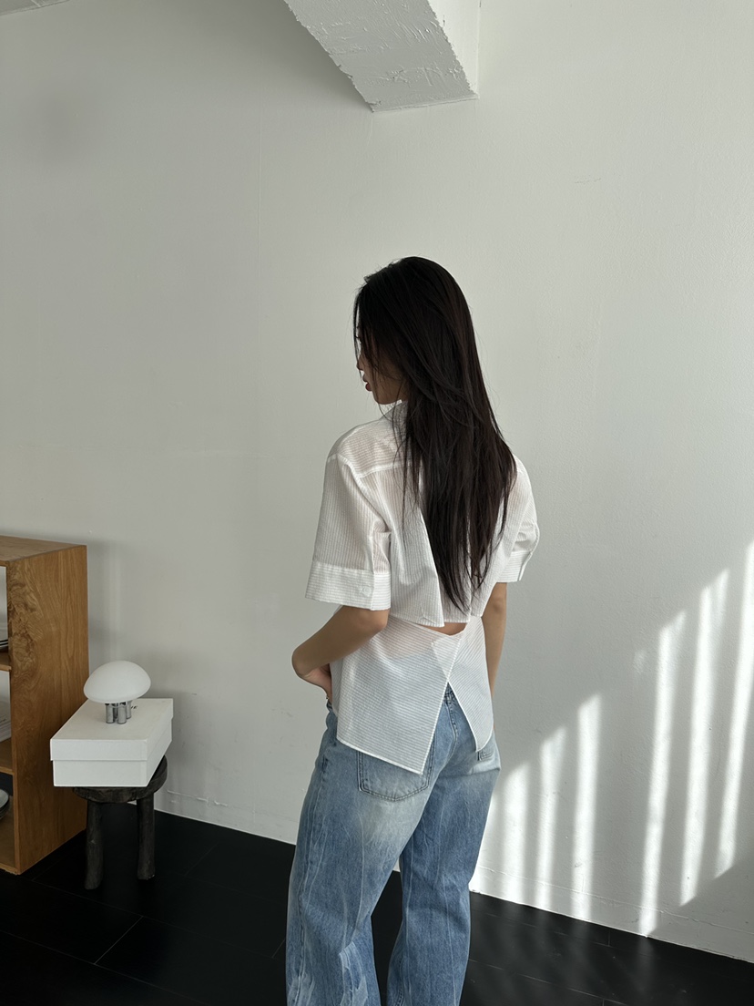I MFACT直郵韓國代購㊣女裝新品時尚25春夏人氣襯衫蕾絲衫I MFACT襯衫/蕾絲衫