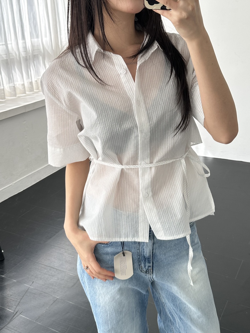 I MFACT直郵韓國代購㊣女裝新品時尚25春夏人氣襯衫蕾絲衫I MFACT襯衫/蕾絲衫圖色1