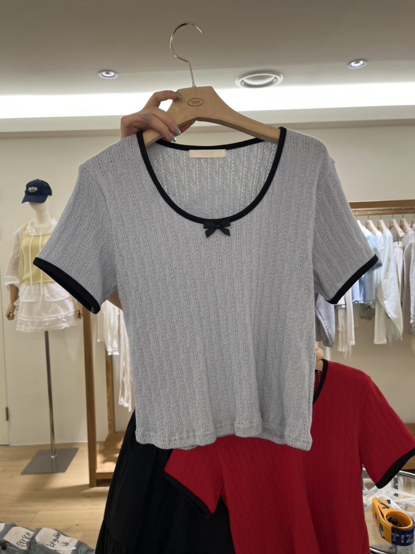 TIZZI韓國直郵㊣女裝新品推薦人氣休閑時尚熱賣25春夏T恤TIZZIT恤圖色2