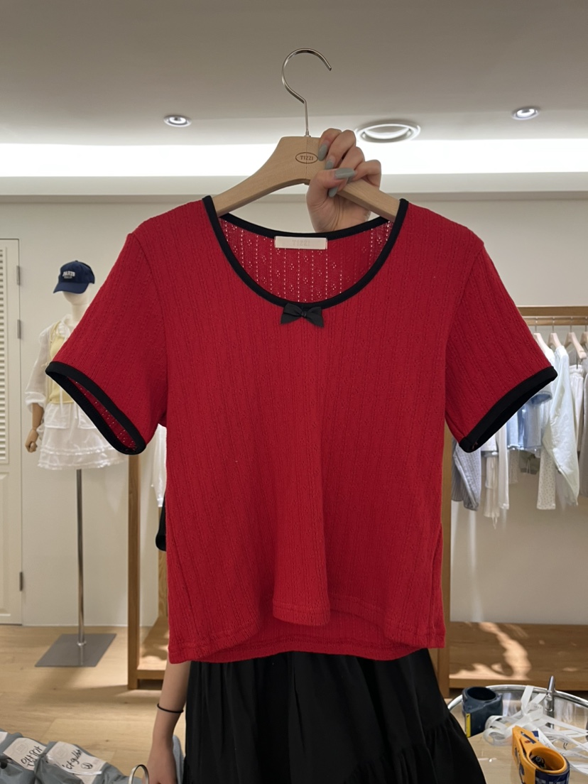 TIZZI韓國直郵㊣女裝新品推薦人氣休閑時尚熱賣25春夏T恤TIZZIT恤圖色3