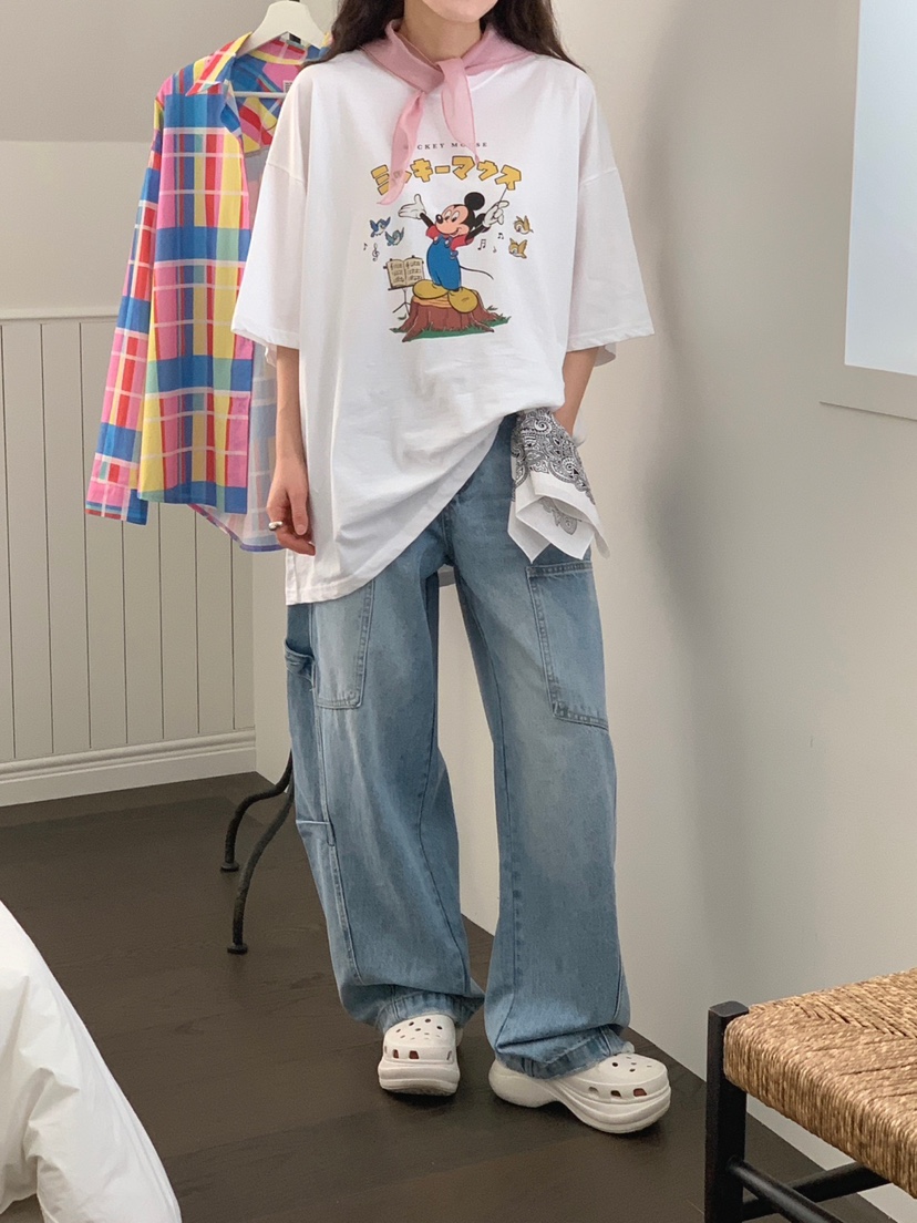 JKICHI韓國直郵㊣東大門實拍女裝新款休閑時尚人氣推薦牛仔褲JKICHI牛仔褲