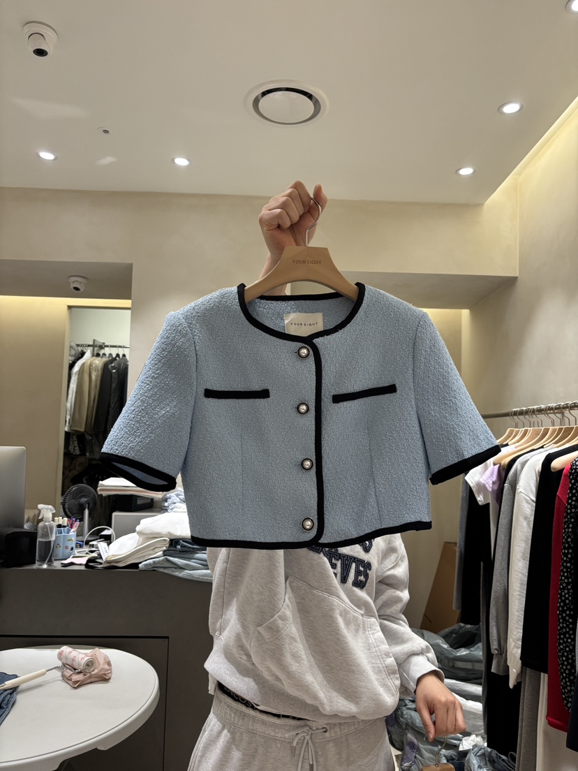 FOUREIGHT韓國直郵㊣東大門實拍女裝新品熱賣時尚推薦25春夏夾克FOUR EIGHT夾克圖色1