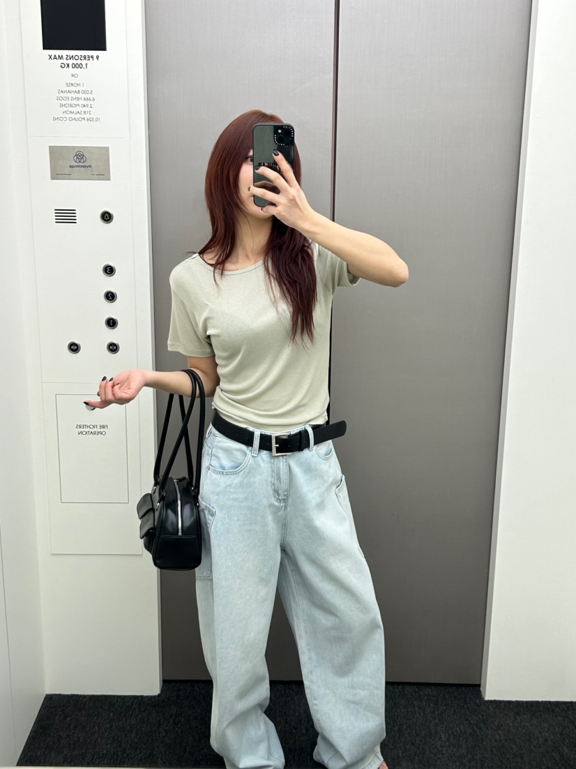 OVER NEAP韓國㊣直郵東大門代購女裝新品熱賣休閑推薦T恤絲綢OVER NEART恤