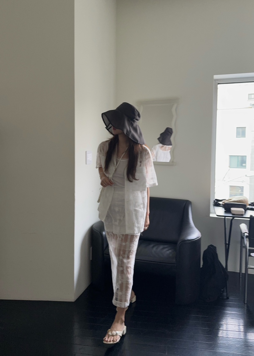 OUPPT直郵韓國代購㊣女裝新款25春夏時尚熱賣休閑襯衫蕾絲衫OUPPT襯衫/蕾絲衫