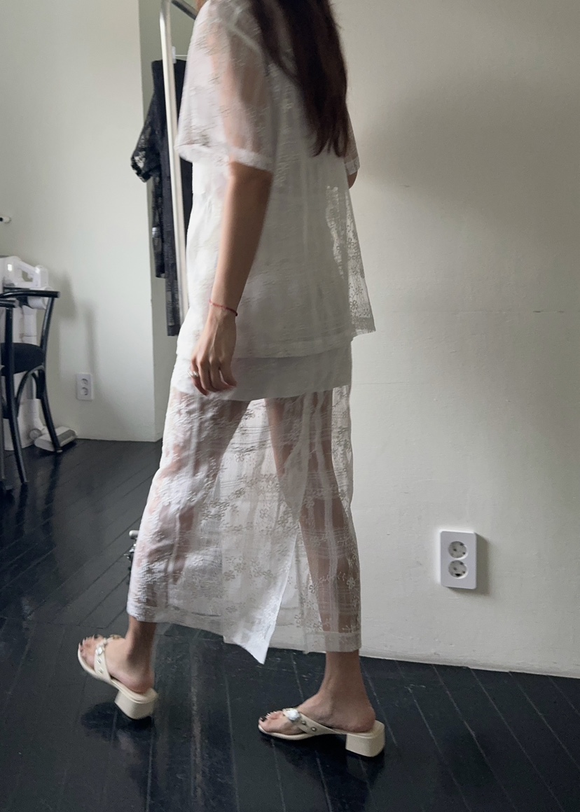 OUPPT直郵韓國代購㊣女裝新款25春夏時尚熱賣休閑襯衫蕾絲衫OUPPT襯衫/蕾絲衫