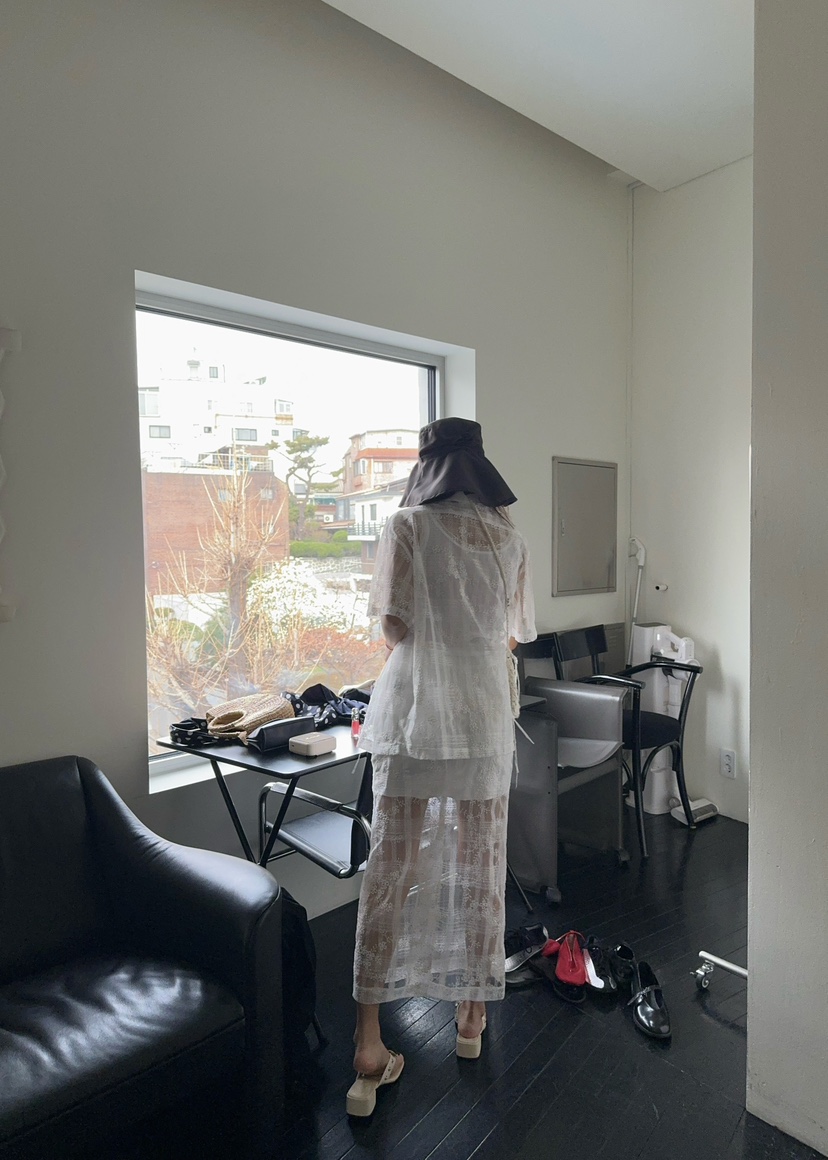 OUPPT直郵韓國代購㊣女裝新款25春夏時尚熱賣休閑襯衫蕾絲衫OUPPT襯衫/蕾絲衫