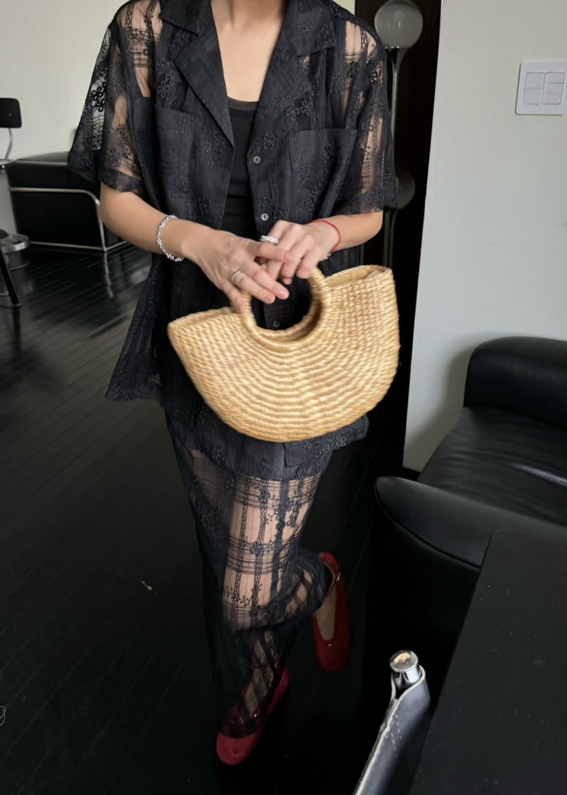 OUPPT直郵韓國代購㊣女裝新款25春夏時尚熱賣休閑襯衫蕾絲衫OUPPT襯衫/蕾絲衫