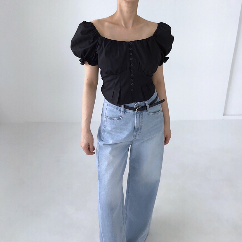 2TWO MOON韓國直郵㊣女裝新品人氣熱賣25春夏時尚襯衫蕾絲衫2TWO MOON襯衫/蕾絲衫圖色2