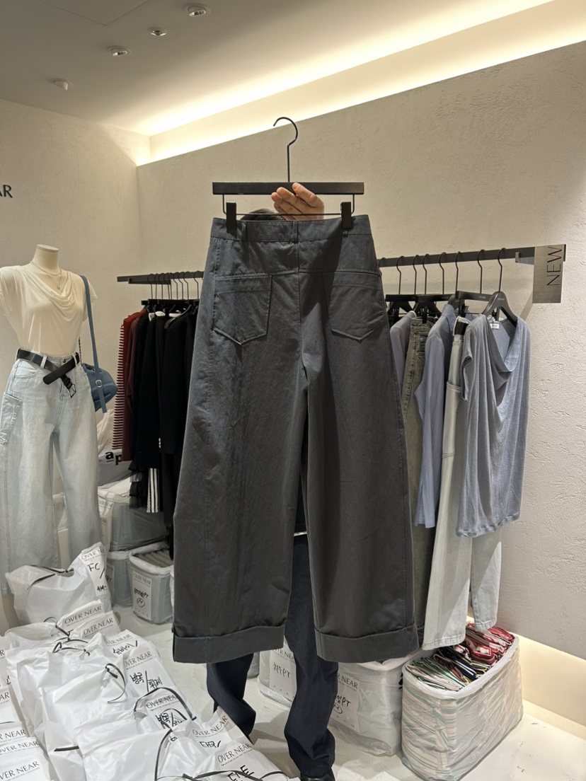 OVER NEAP韓國㊣直郵東大門代購女裝新品25春夏時尚休閑褲OVER NEAR休閑褲