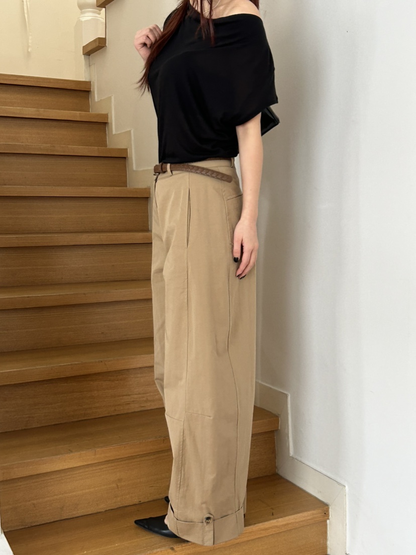 OVER NEAP韓國㊣直郵東大門代購女裝新品25春夏時尚休閑褲OVER NEAR休閑褲