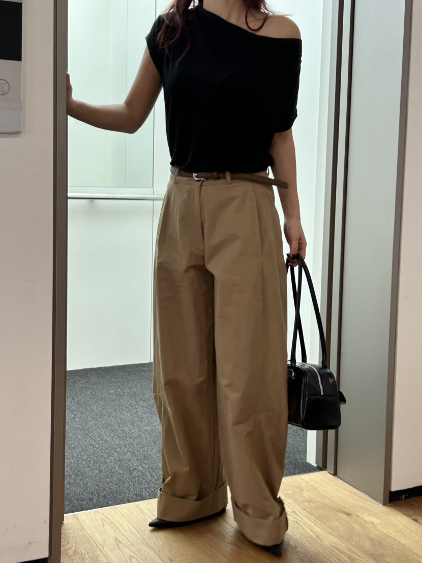 OVER NEAP韓國㊣直郵東大門代購女裝新品25春夏時尚休閑褲OVER NEAR休閑褲
