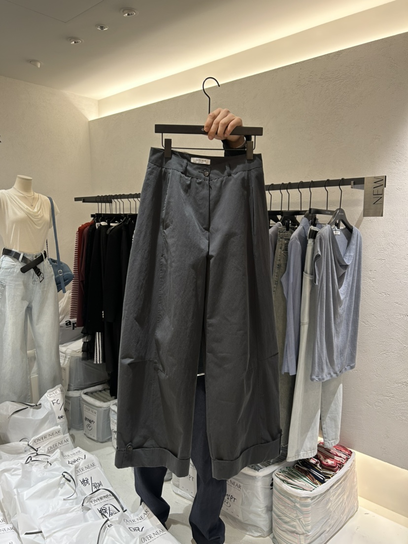 OVER NEAP韓國㊣直郵東大門代購女裝新品25春夏時尚休閑褲OVER NEAR休閑褲
