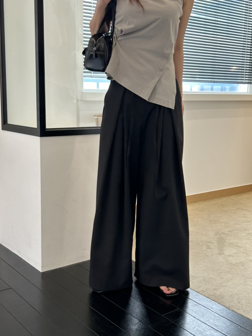 OVER NEAP直郵韓國代購㊣女裝新款人氣時尚25春夏休閑褲含腰繩OVER NEAP休閑褲