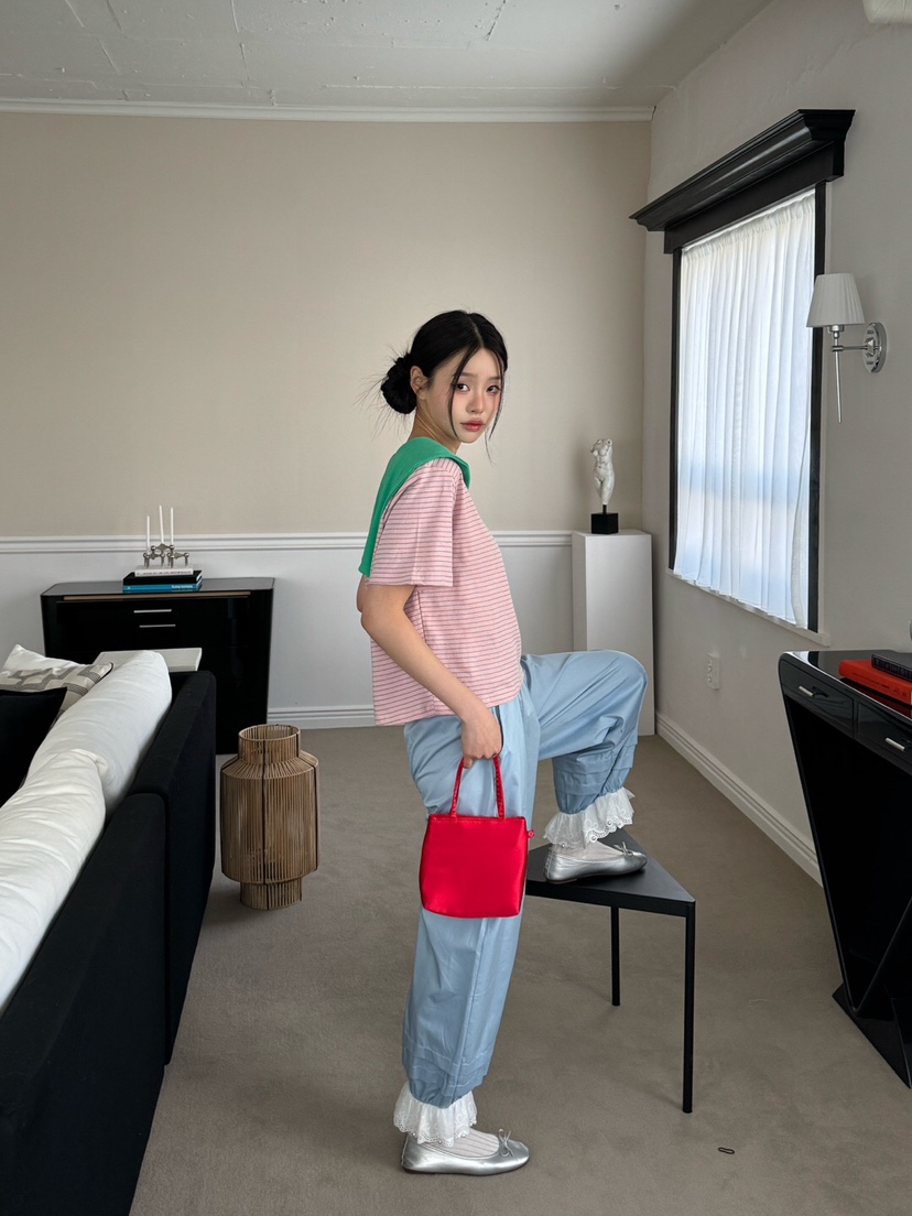 MAISONDEGLORY直郵韓國代購㊣女裝新品25春夏時尚熱賣推薦T恤MAISON DE GLORYT恤