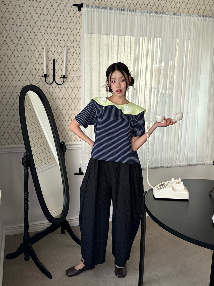 MAISONDEGLORY直郵韓國代購㊣女裝新品25春夏時尚熱賣推薦T恤MAISON DE GLORYT恤
