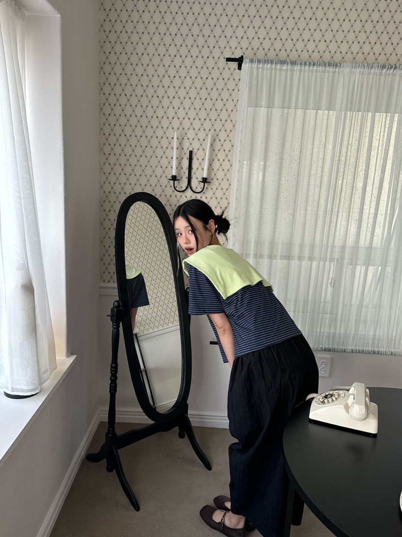 MAISONDEGLORY直郵韓國代購㊣女裝新品25春夏時尚熱賣推薦T恤MAISON DE GLORYT恤