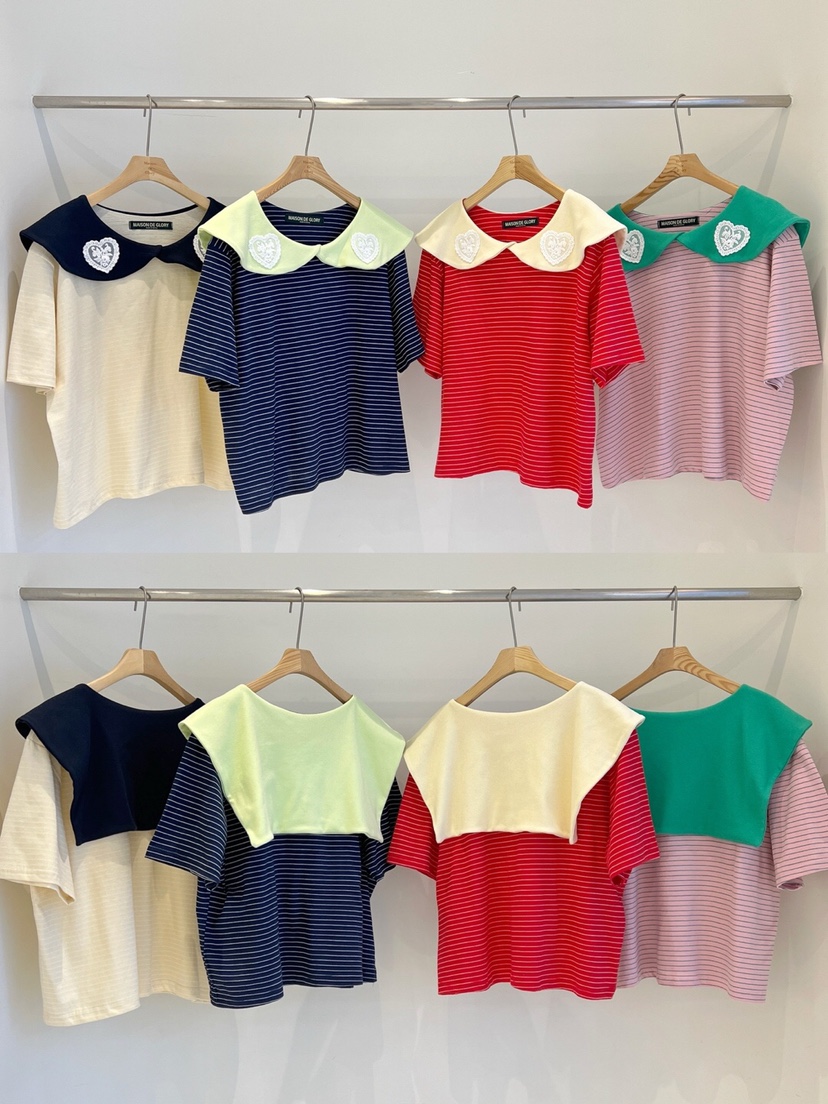 MAISONDEGLORY直郵韓國代購㊣女裝新品25春夏時尚熱賣推薦T恤MAISON DE GLORYT恤