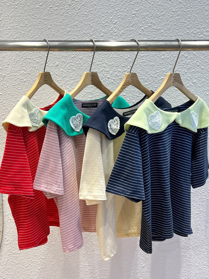 MAISONDEGLORY直郵韓國代購㊣女裝新品25春夏時尚熱賣推薦T恤MAISON DE GLORYT恤