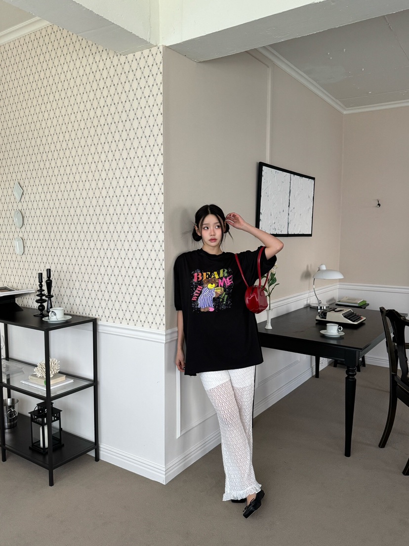 MAISONDEGLORY直郵韓國代購㊣女裝新款熱賣推薦25春夏時尚T恤MAISON DE GLORYT恤