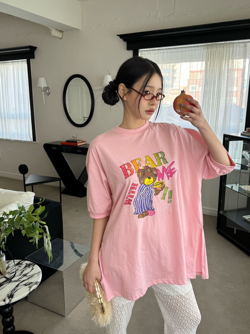 MAISONDEGLORY直郵韓國代購㊣女裝新款熱賣推薦25春夏時尚T恤MAISON DE GLORYT恤