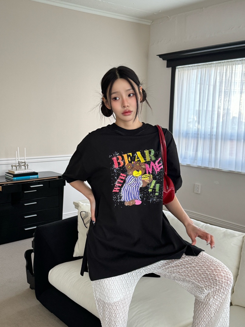 MAISONDEGLORY直郵韓國代購㊣女裝新款熱賣推薦25春夏時尚T恤MAISON DE GLORYT恤圖色3