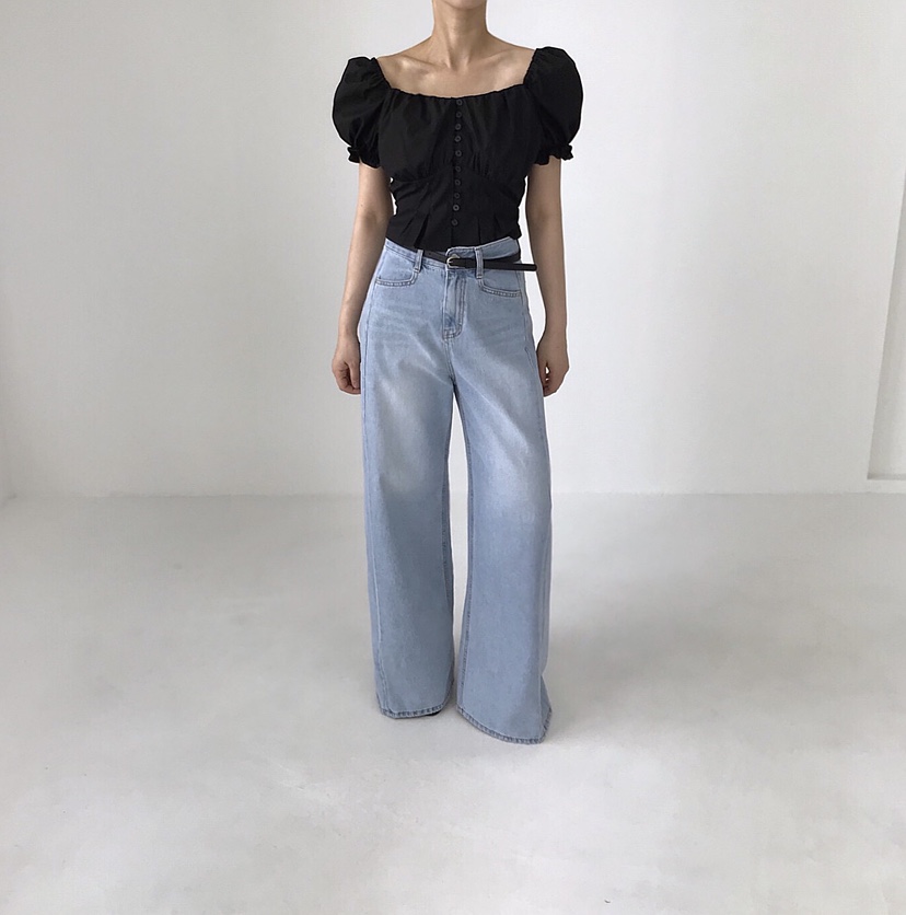 2TWO MOON韓國直郵㊣東大門實拍女裝新款推薦牛仔褲不含腰帶2TWO MOON牛仔褲