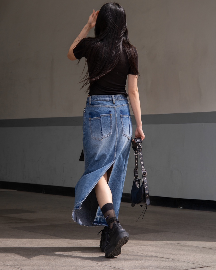 INSSENSE-A直郵韓國代購㊣女裝新品人氣25春夏熱賣長裙超長INSSENSE-A長裙