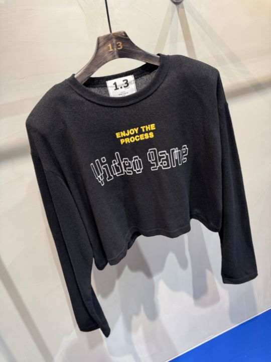 1.3韓國直郵㊣女裝新品25春夏休閑時尚熱賣人氣推薦長袖T恤1.3長袖T恤