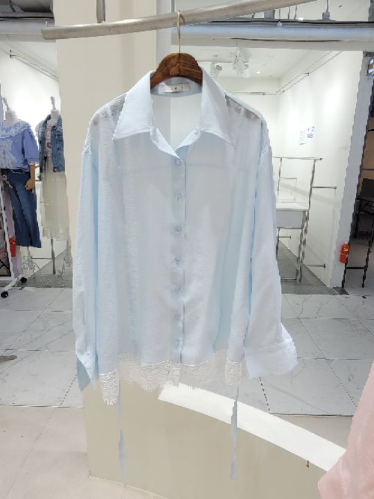 CATS韓國㊣直郵東大門代購女裝新品25春夏熱賣推薦襯衫蕾絲衫CAT.S襯衫/蕾絲衫圖色2