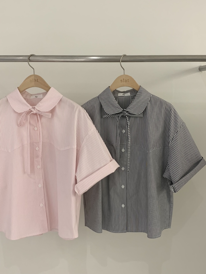 SLAT韓國㊣直郵東大門代購女裝新品推薦25春夏時尚襯衫蕾絲衫SLAT襯衫/蕾絲衫