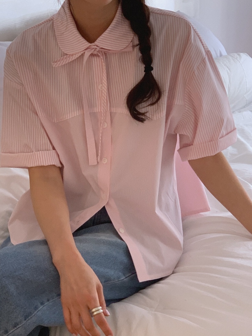 SLAT韓國㊣直郵東大門代購女裝新品推薦25春夏時尚襯衫蕾絲衫SLAT襯衫/蕾絲衫