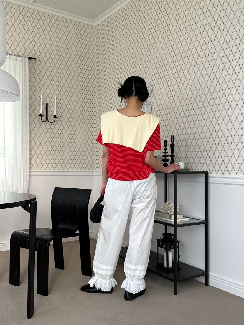 MAISONDEGLORY韓國㊣直郵東大門代購女裝新品人氣休閑褲蕾絲MAISON DE GLORY休閑褲