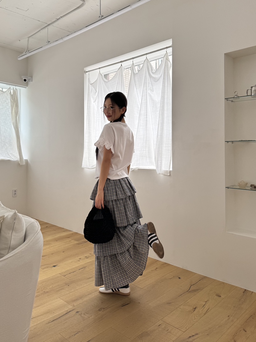 SUNDER MARKET韓國直郵㊣東大門實拍女裝新款休閑熱賣長裙SUNDER MARKET長裙
