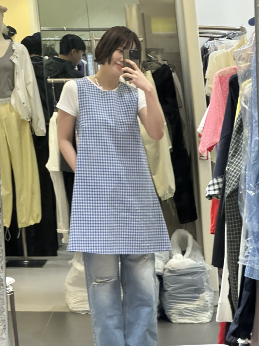 ARCHIVE-P韓國直郵㊣東大門實拍女裝新款休閑推薦連衣裙格紋ARCHIVE-P連衣裙
