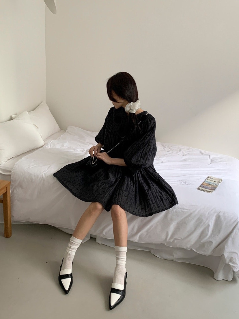 MAISONDEGLORY直郵韓國代購㊣女裝新品推薦休閑時尚連衣裙絨MAISON DE GLORY連衣裙