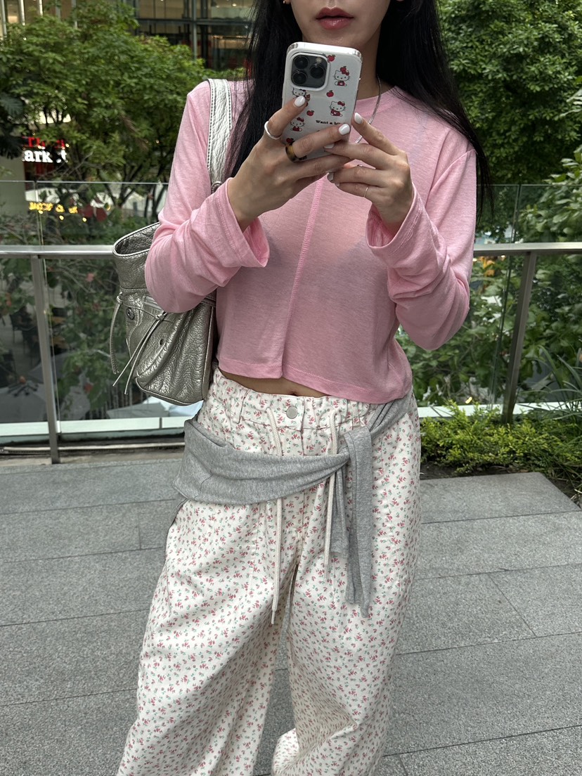 SUNDER MARKET直郵韓國代購㊣女裝新款休閑時尚推薦長袖T恤SUNDER MARKET長袖T恤