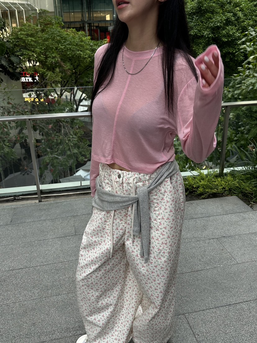 SUNDER MARKET直郵韓國代購㊣女裝新款休閑時尚推薦長袖T恤SUNDER MARKET長袖T恤