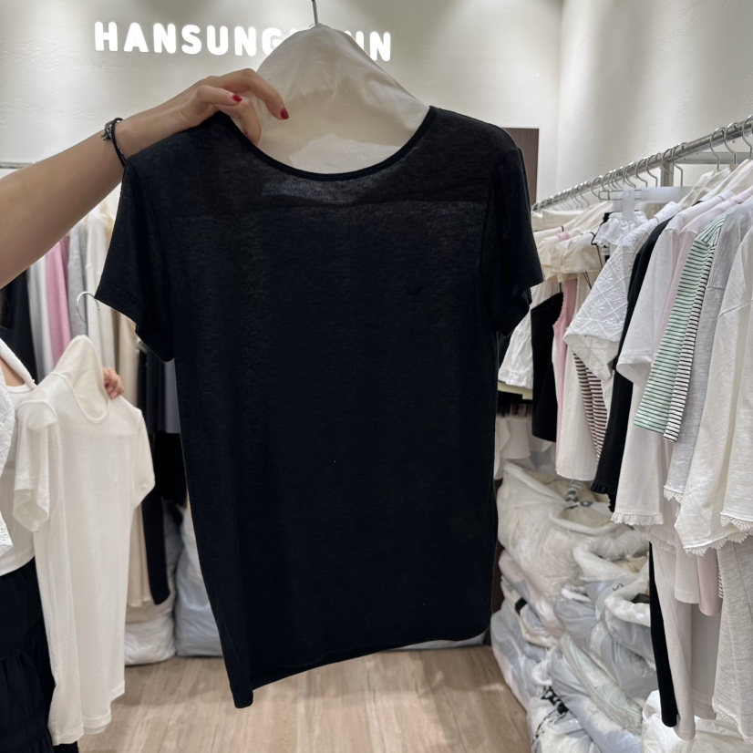 HANSUNGHYUN韓國㊣直郵東大門代購女裝新款人氣時尚T恤刺繡HANSUNGHYUNT恤