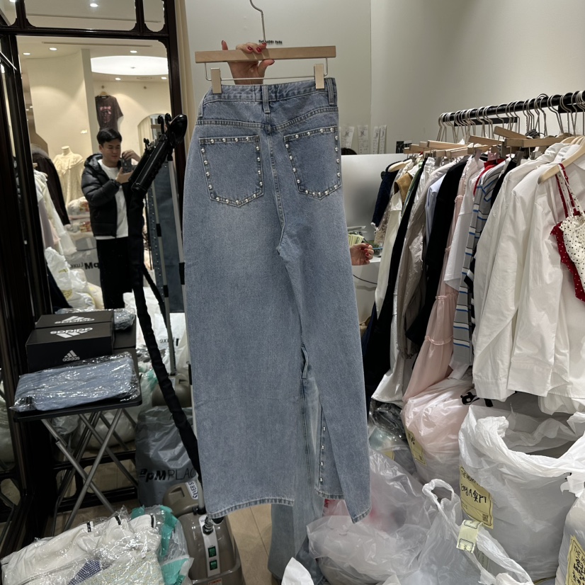 THEMORYPARK韓國㊣直郵東大門代購女裝新款休閑熱賣推薦牛仔褲THE MORY PARK牛仔褲