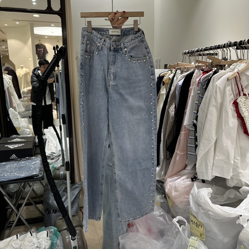 THEMORYPARK韓國㊣直郵東大門代購女裝新款休閑熱賣推薦牛仔褲THE MORY PARK牛仔褲圖色1