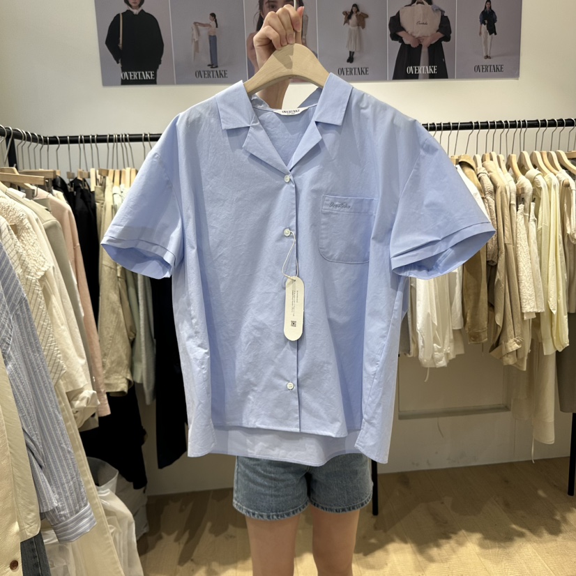 OVERTAKE韓國直郵㊣女裝新品時尚推薦25春夏人氣襯衫蕾絲衫OVERTAKE襯衫/蕾絲衫圖色2