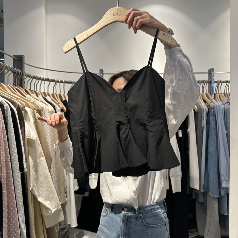 HABLE直郵韓國代購㊣女裝新品時尚熱賣25春夏人氣休閑吊帶背心HABLE吊帶/背心