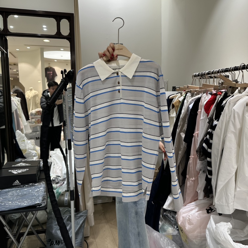 THEMORYPARK韓國直郵㊣東大門實拍女裝新款休閑推薦長袖T恤THE MORY PARK長袖T恤圖色2