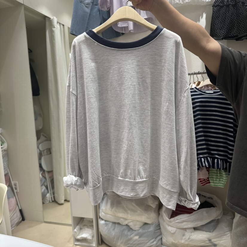 COCOMATON韓國直郵㊣東大門實拍女裝新品人氣休閑25春夏長袖T恤COCOMATON長袖T恤