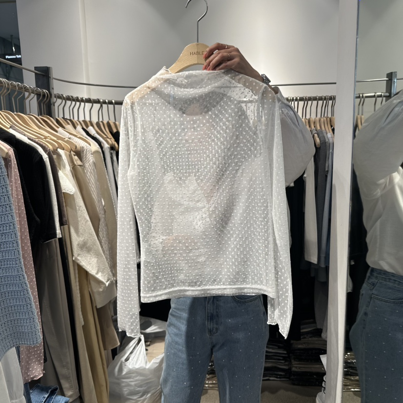 HABLE韓國㊣直郵東大門代購女裝新品休閑推薦時尚熱賣長袖T恤HABLE長袖T恤